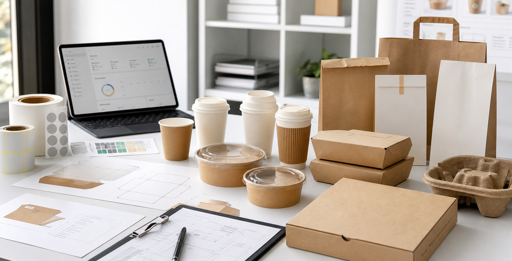 Food packaging samples and operations dashboard